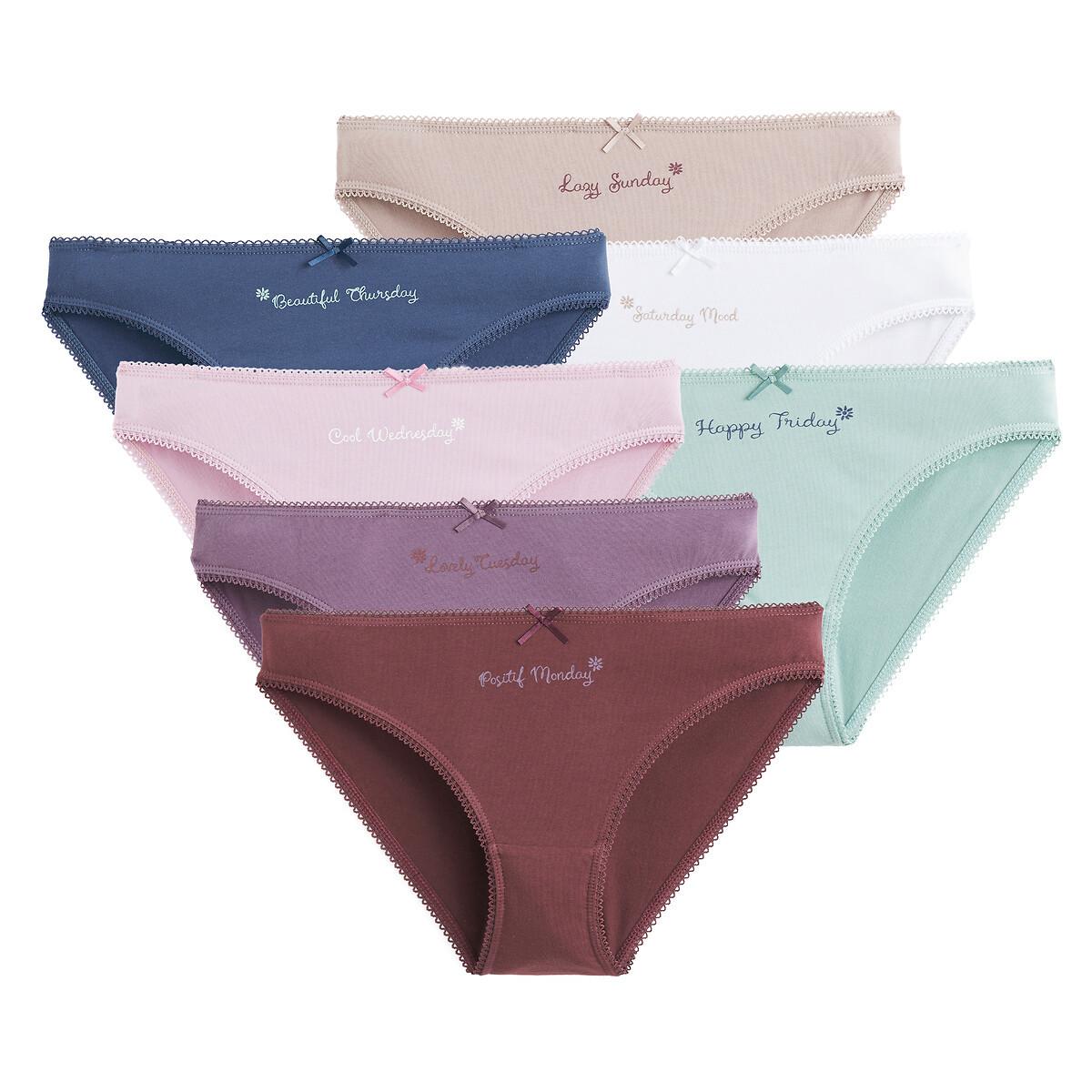 7er-pack Slips Damen Weiss Bedruckt 46 von La Redoute Collections