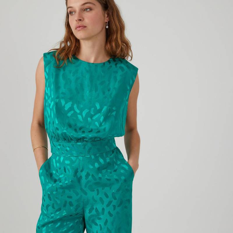 Ärmellose Cropped-bluse Mit Rundem Ausschnitt Damen Grün 44 von La Redoute Collections