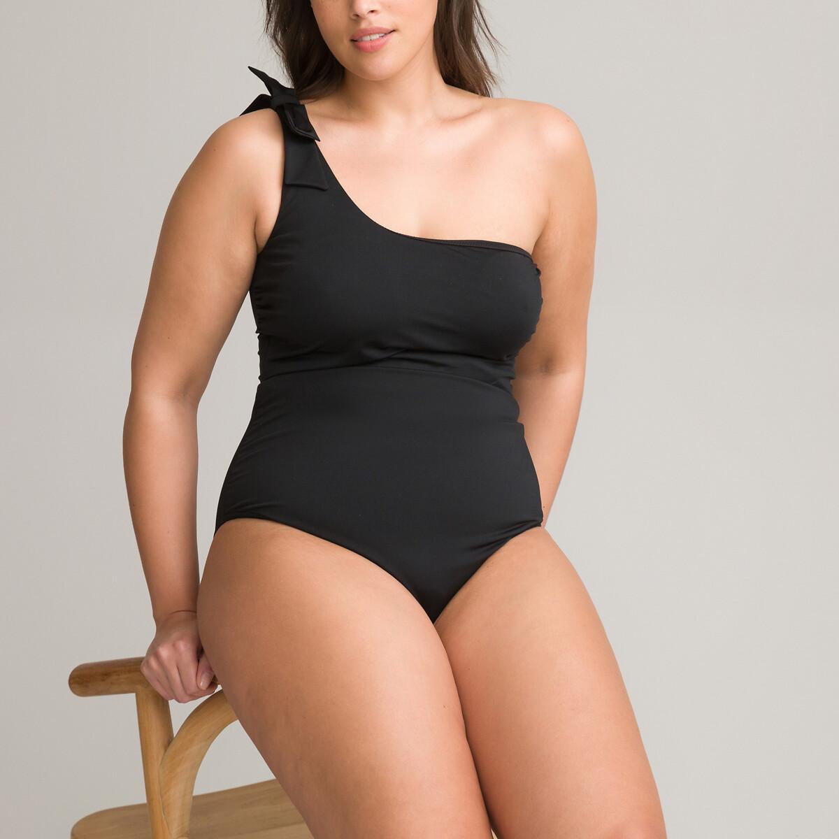 Badeanzug Mit Bauch-weg-effekt Damen Schwarz 58 von La Redoute Collections