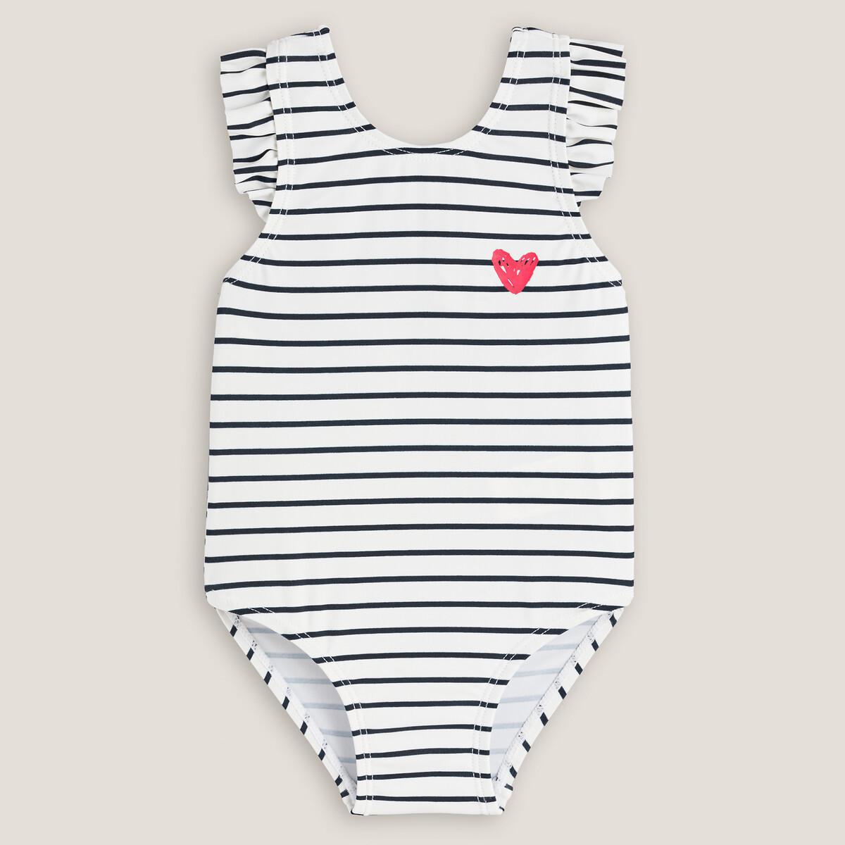 Badeanzug Unisex Weiss Bedruckt 12 mese von La Redoute Collections