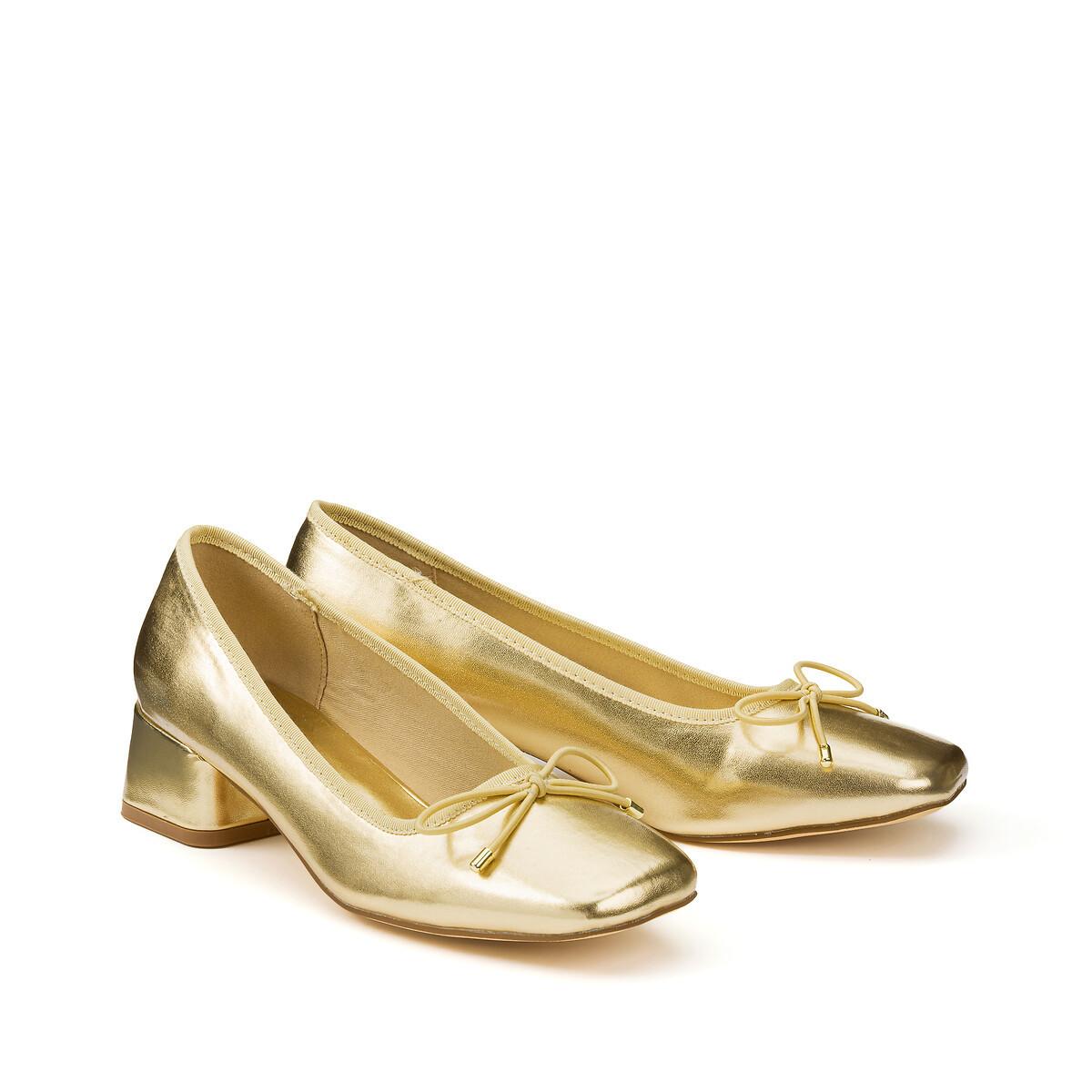 Ballerinas Mit Absatz Damen Gold 37 von La Redoute Collections