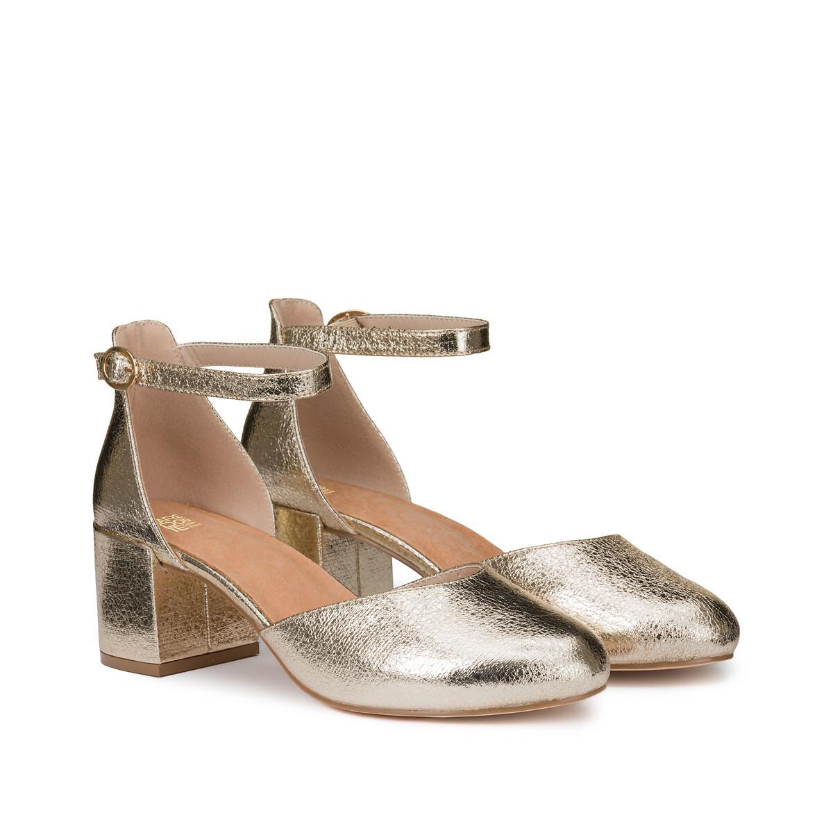 Ballerinas Mit Absatz Damen Gold 43 von La Redoute Collections