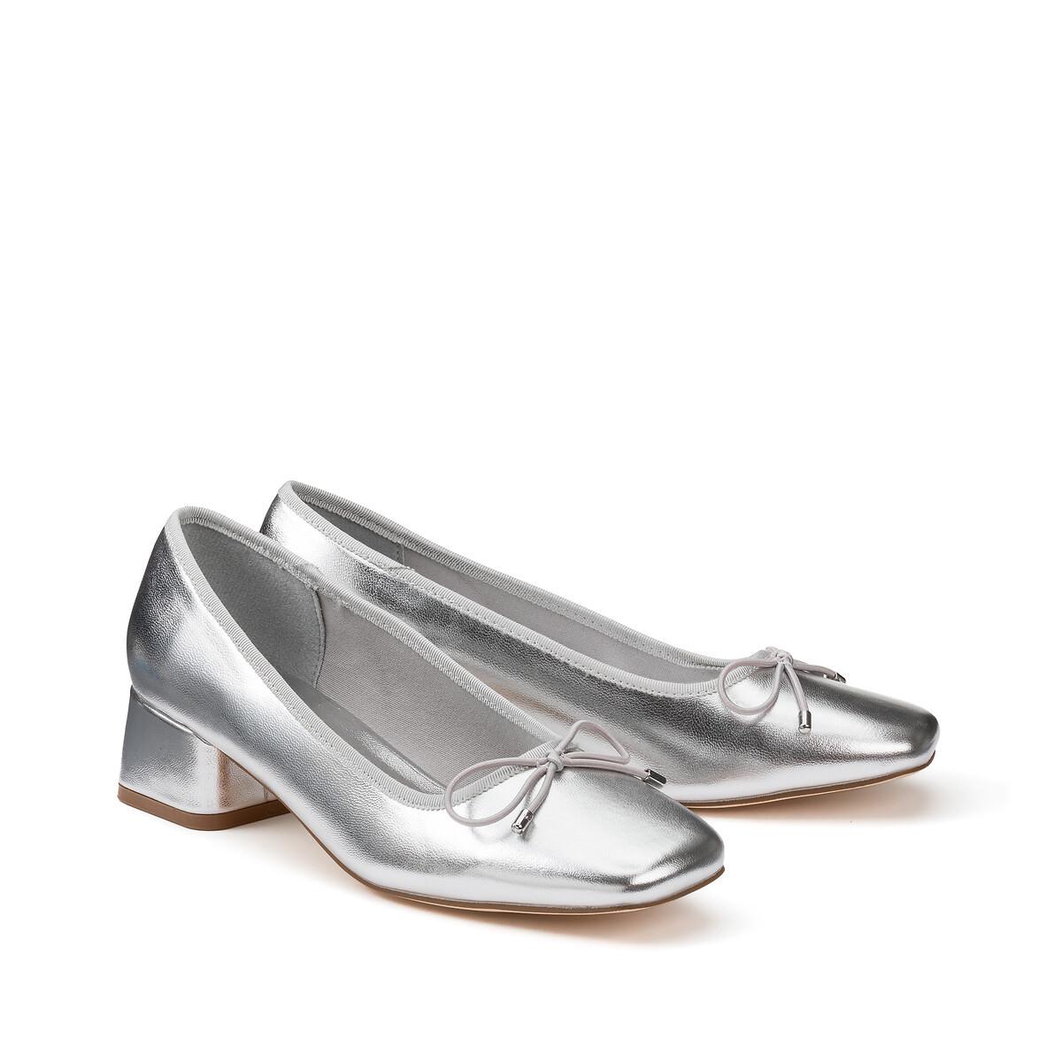 Ballerinas Mit Absatz Damen Grau 40 von La Redoute Collections