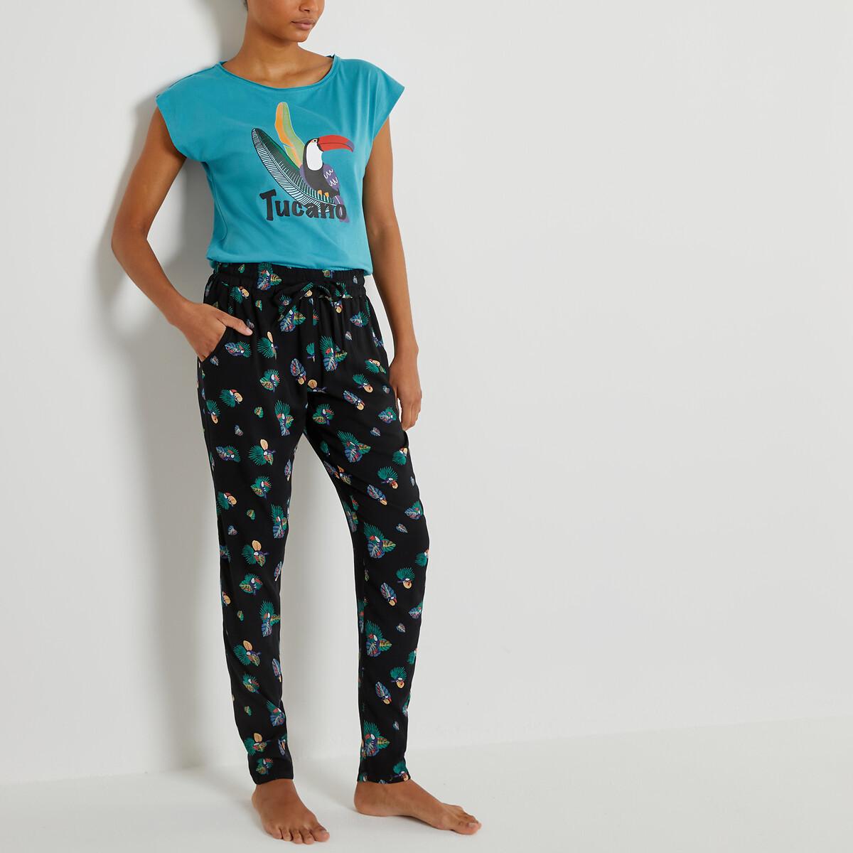 Bedruckter Pyjama Damen Weiss Bedruckt 38 von La Redoute Collections