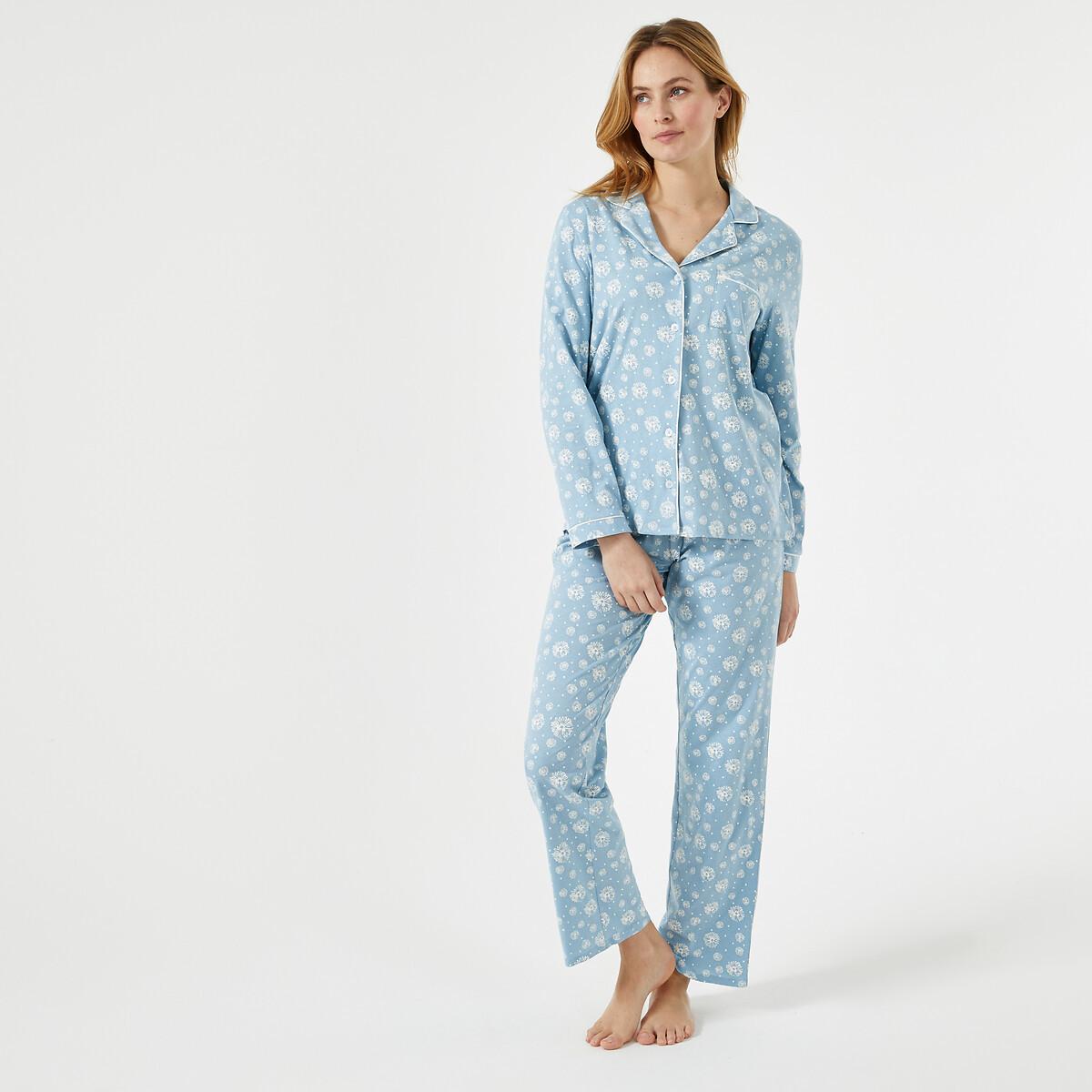 Bedruckter Pyjama Mit Langen Ärmeln Damen Weiss Bedruckt 38 von La Redoute Collections