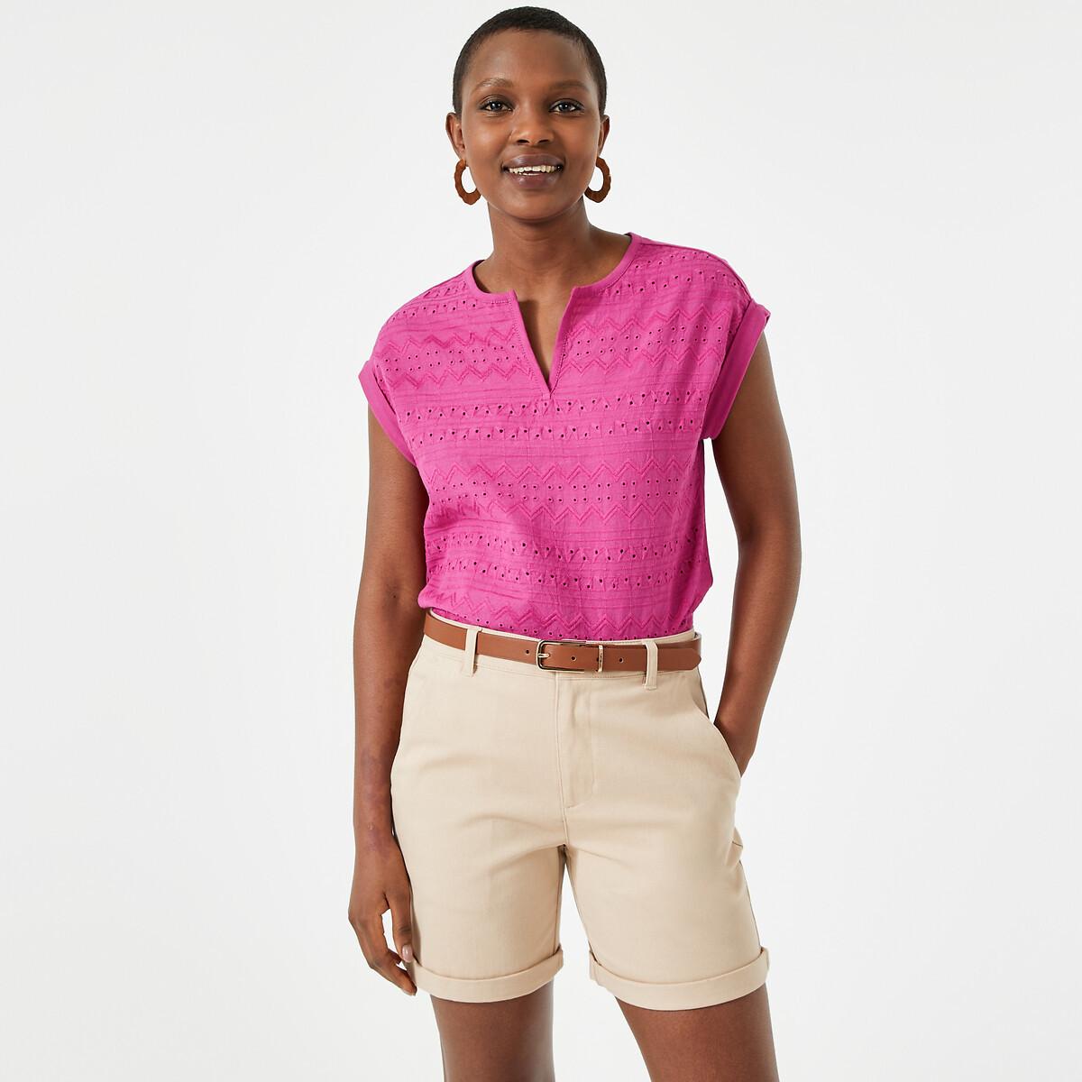 Besticktes T-shirt Damen Rosa 33/34 von La Redoute Collections