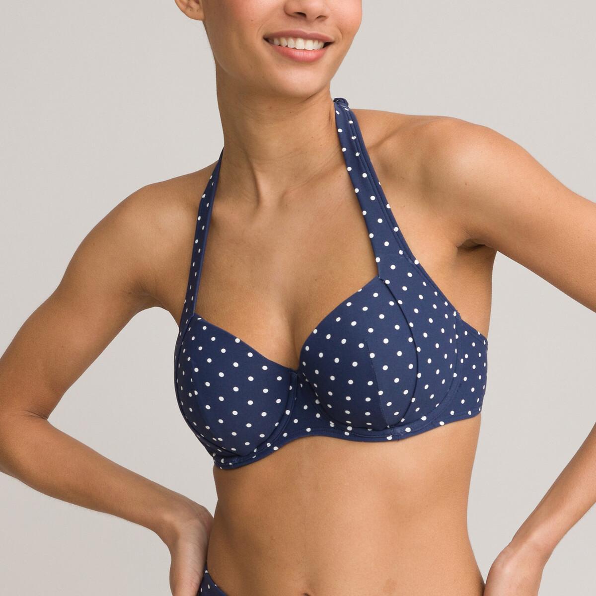 Bikini-oberteil In Full-cup-form Unisex Weiss Bedruckt E/75 von La Redoute Collections