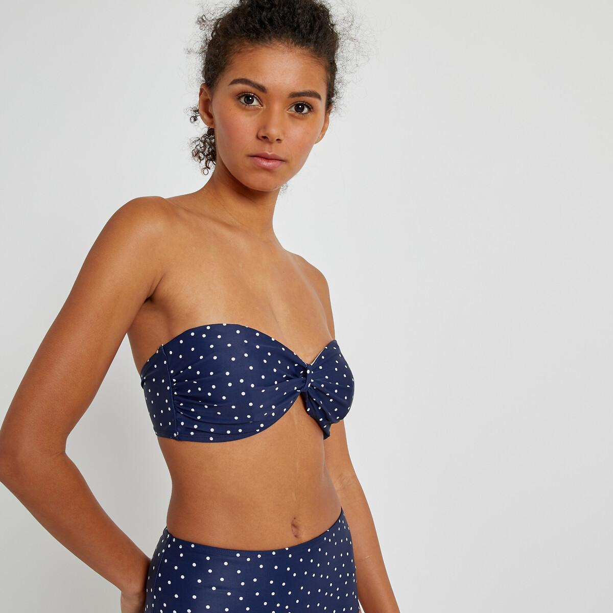 Bikini-oberteil Mit Tupfenmuster Unisex Weiss Bedruckt B/80 von La Redoute Collections