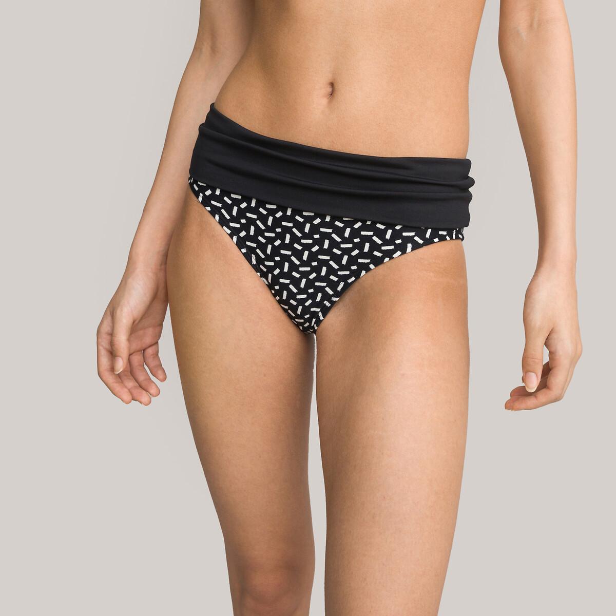 Bikini-slip Mit Umschlag Damen Grau 36 von La Redoute Collections
