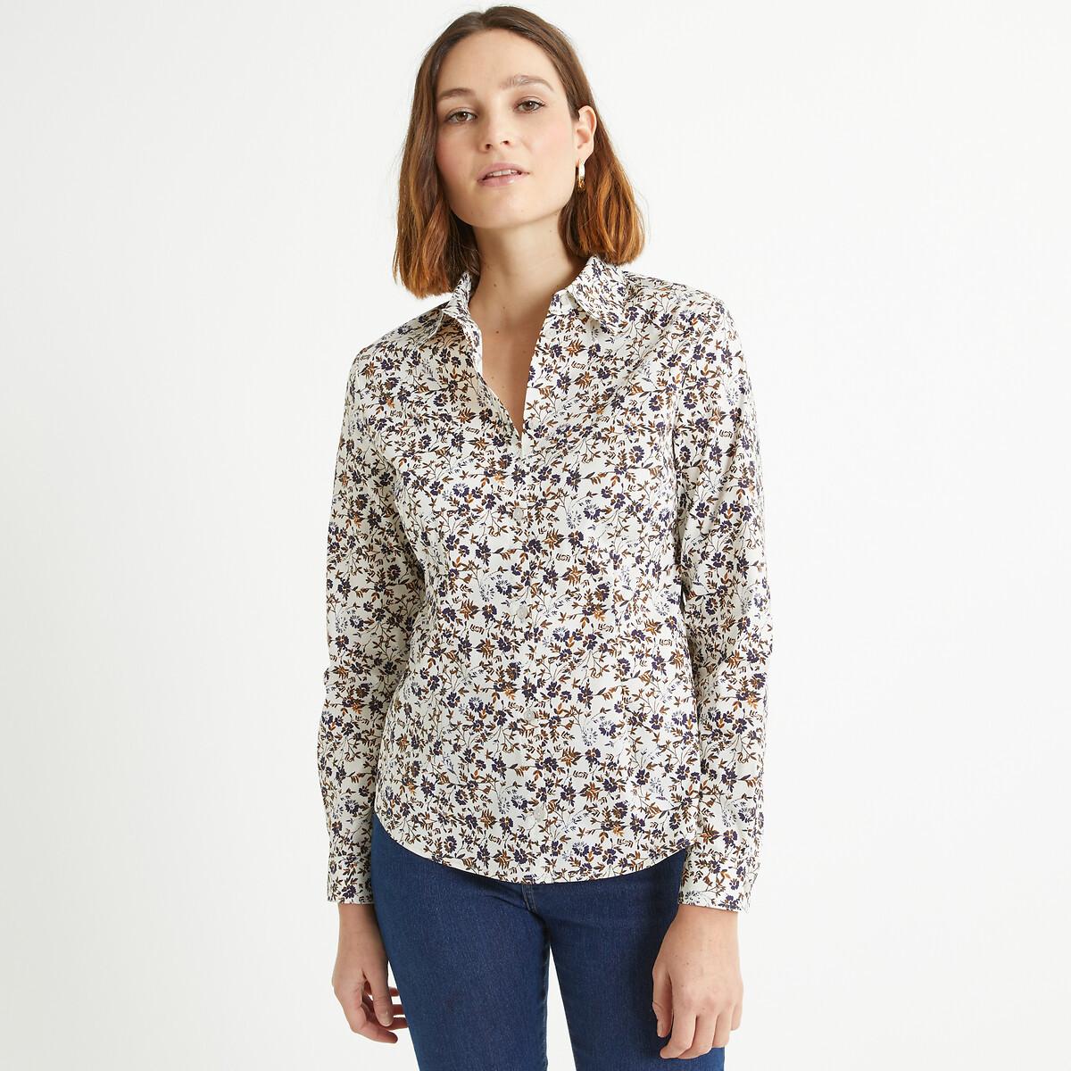 Bluse Mit Langen Ärmeln Damen Beige 36 von La Redoute Collections