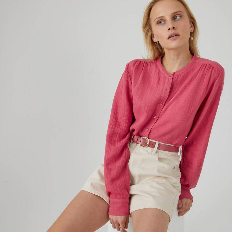 Bluse Mit Stehkragen Und Langen Ärmeln Damen Rosa 32 von La Redoute Collections