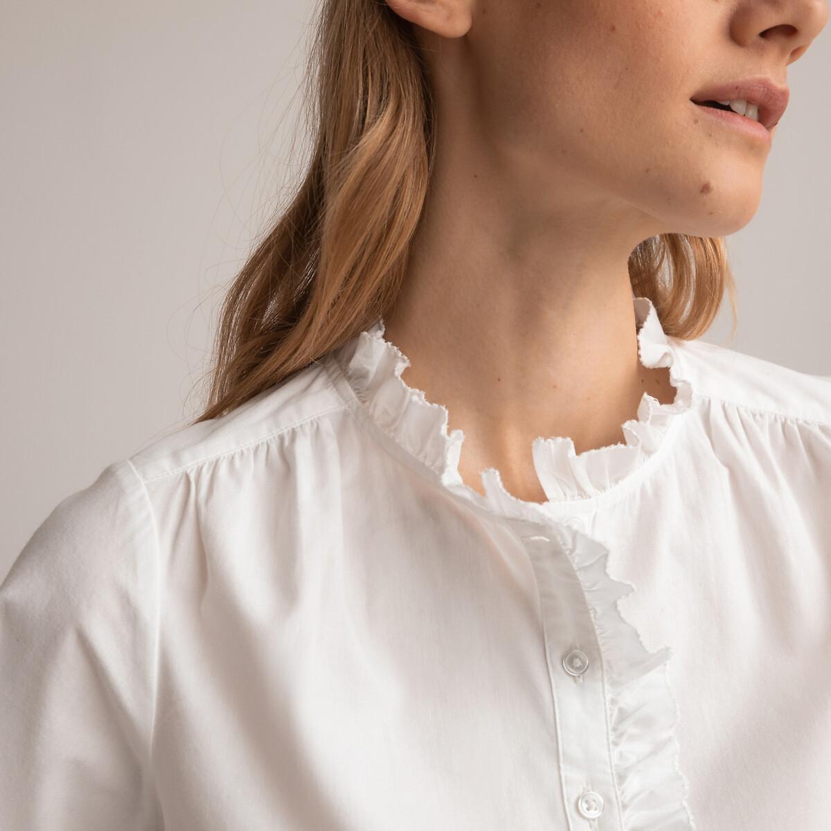 Bluse Mit Viktorianischem Kragen Damen Weiss 40 von La Redoute Collections