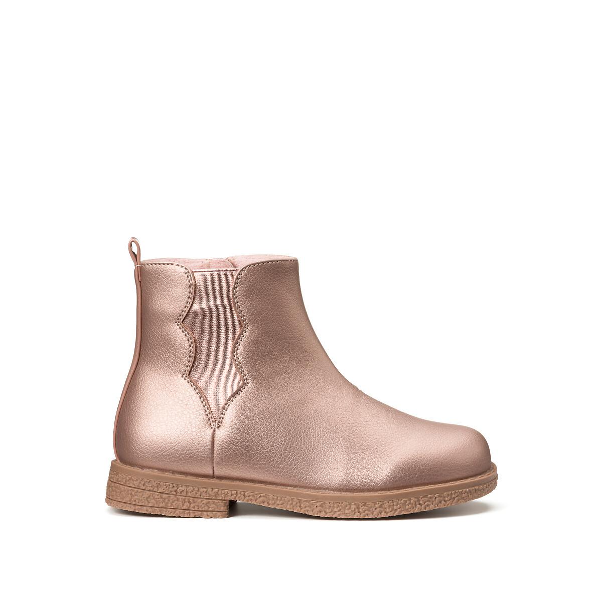 Boots Mit Reissverschluss Damen Rosa 32 von La Redoute Collections