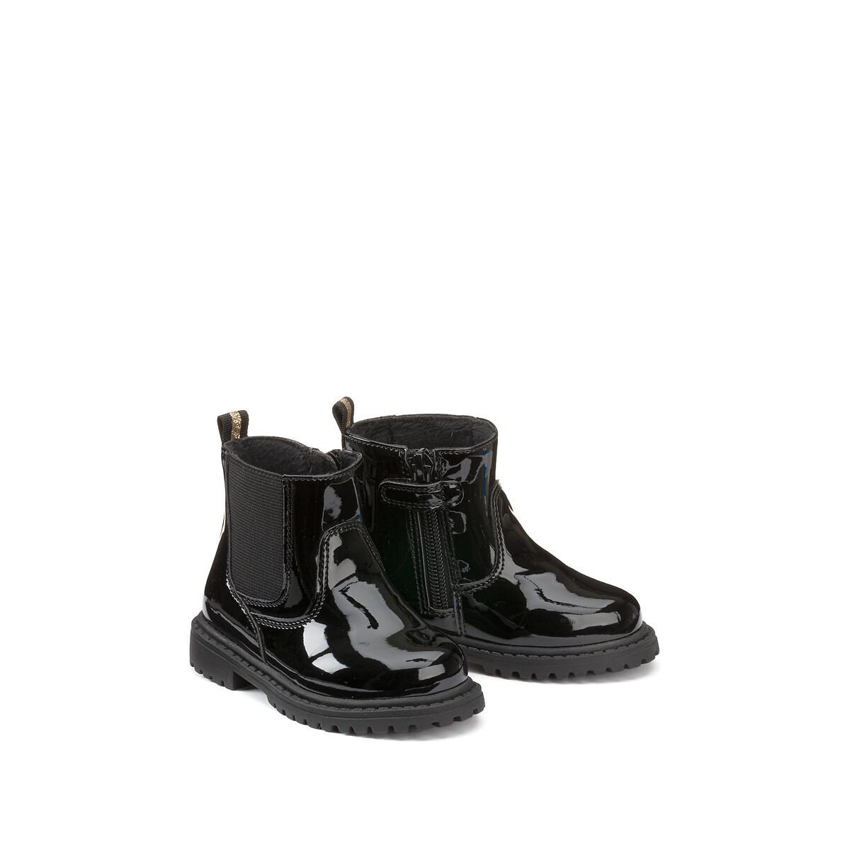 Boots Mit Reissverschluss Damen Schwarz 20 von La Redoute Collections