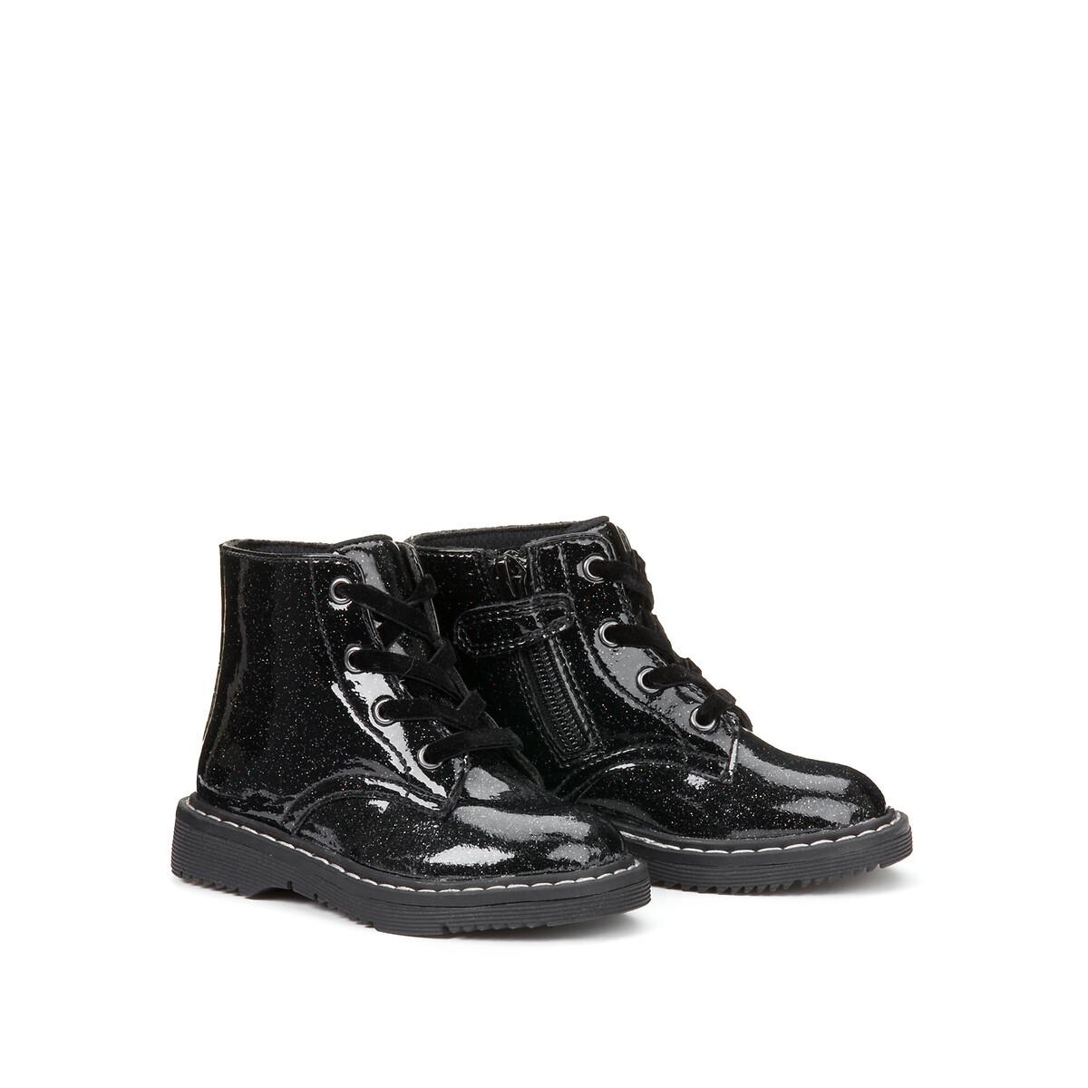 Boots In Paillettenoptik Damen Schwarz 23 von La Redoute Collections