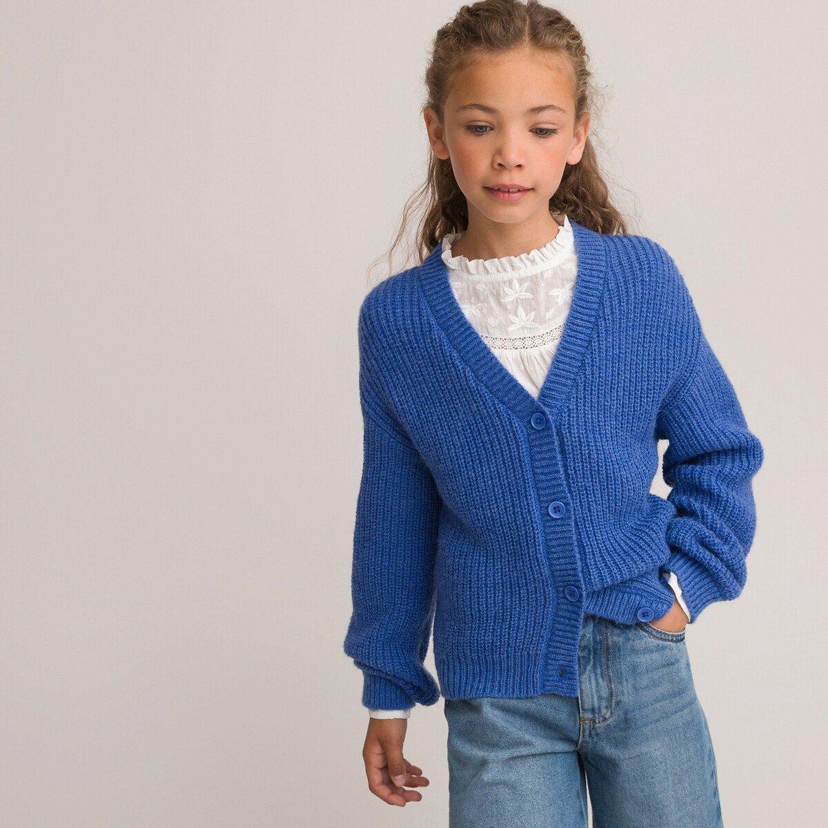 Cardigan Mit Knopfverschluss Mädchen Blau 126 von La Redoute Collections