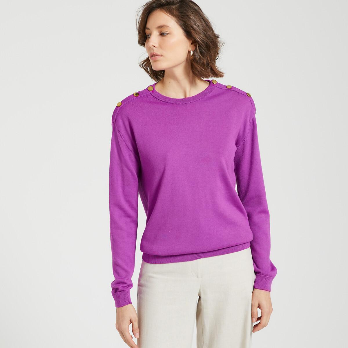 Feinstrickpullover Damen Violett 33/34 von La Redoute Collections