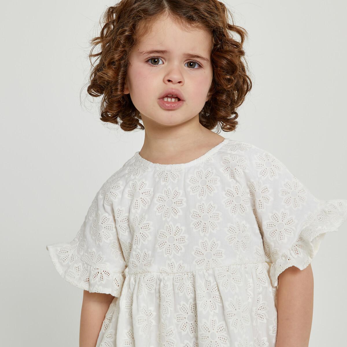 Festliches Kleid Mit Lochstickerei Unisex Beige 12 mese von La Redoute Collections