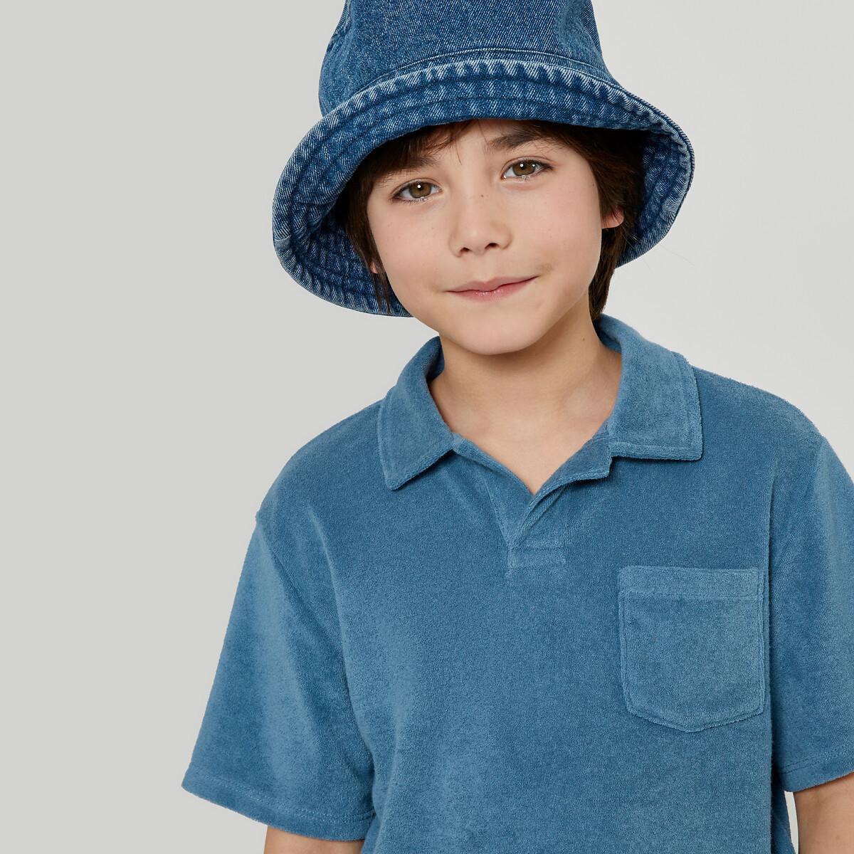 Frottee-poloshirt Mit Kurzen Ärmeln Jungen Blau 102 von La Redoute Collections