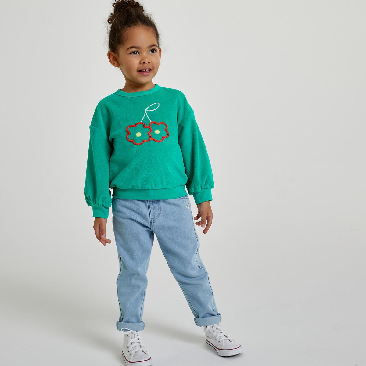 Frottee-sweatshirt Mit Rundhals Unisex Grün 12 mese von La Redoute Collections