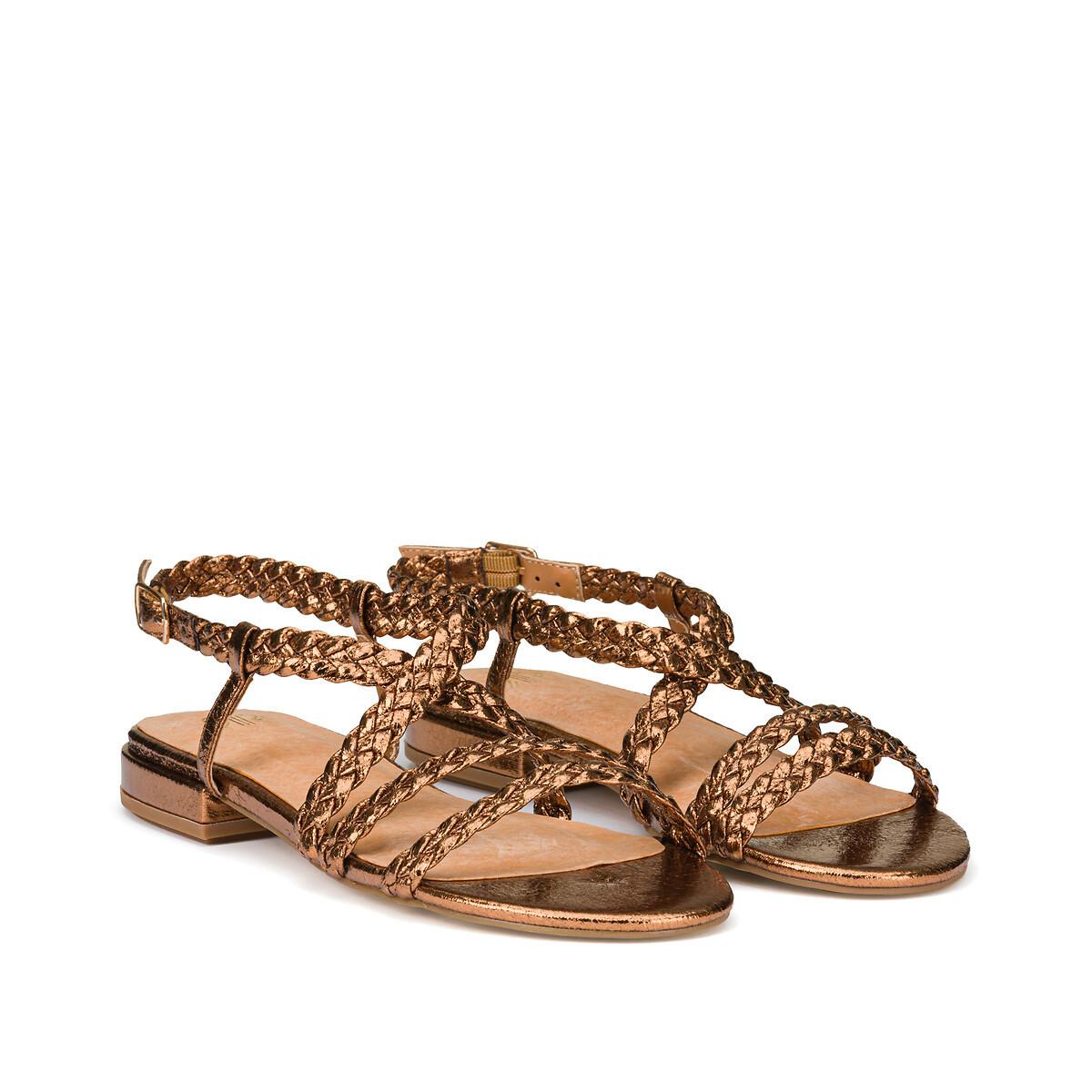 Geflochtene Sandalen Damen Braun 37 von La Redoute Collections