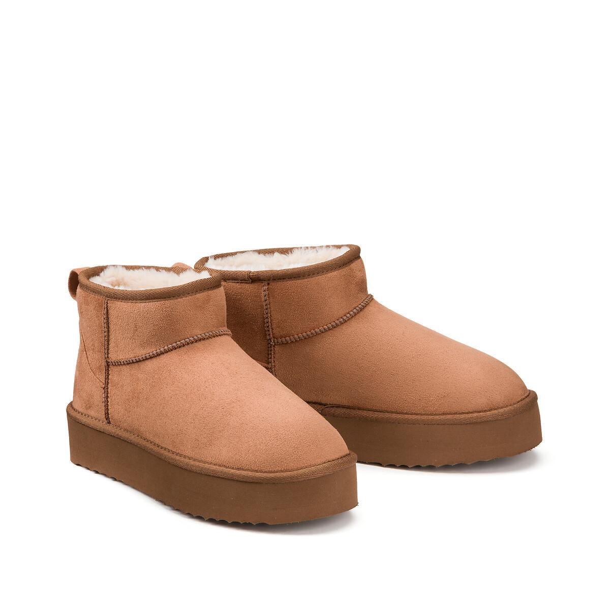 Gefütterte Boots Damen Braun 42 von La Redoute Collections