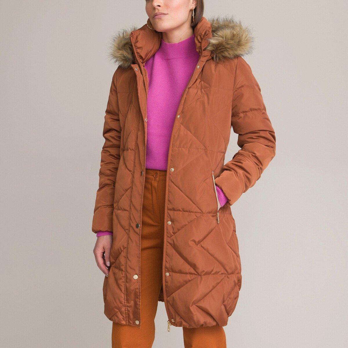 Gesteppter Wintermantel Mit Kapuze Damen Braun 36 von La Redoute Collections