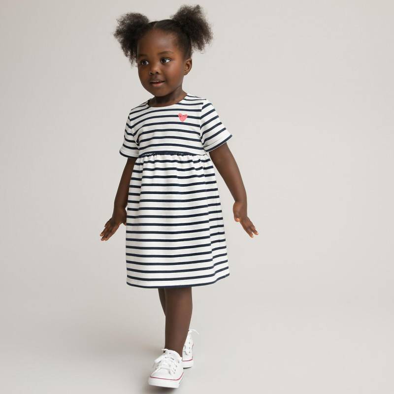 Gestreiftes Sweatkleid Mit Kurzen Ärmeln Unisex Weiss Bedruckt 9M von La Redoute Collections