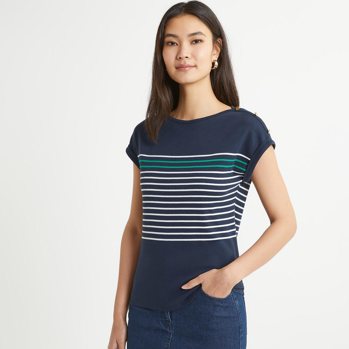 Gestreiftes T-shirt Damen Blau 38 von La Redoute Collections