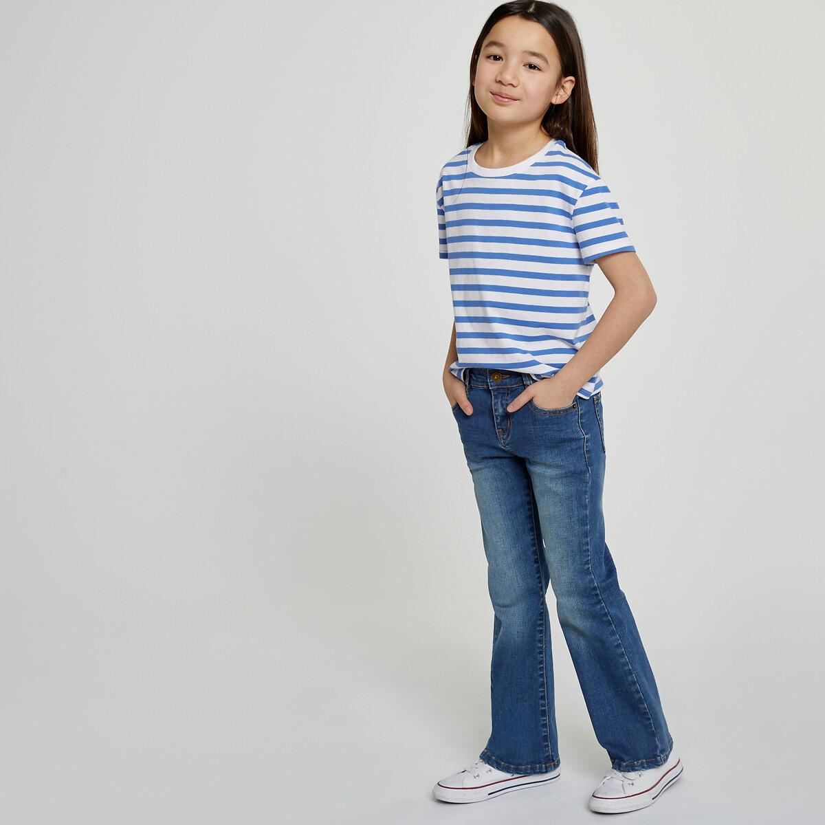 Gestreiftes T-shirt Mädchen Weiss 5-6A von La Redoute Collections