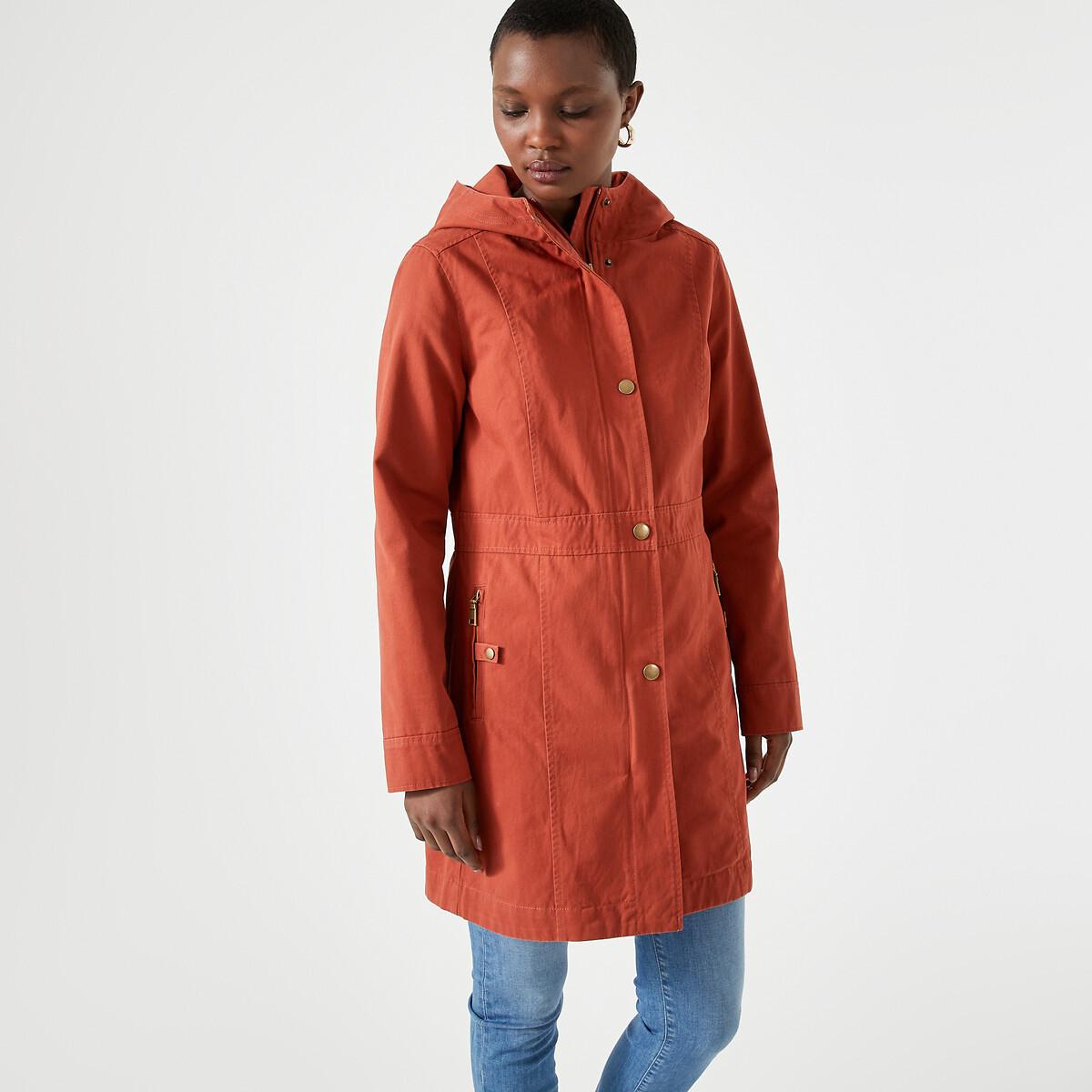 Halblanger Kapuzenparka Für Die Übergangszeit Damen Braun 42 von La Redoute Collections