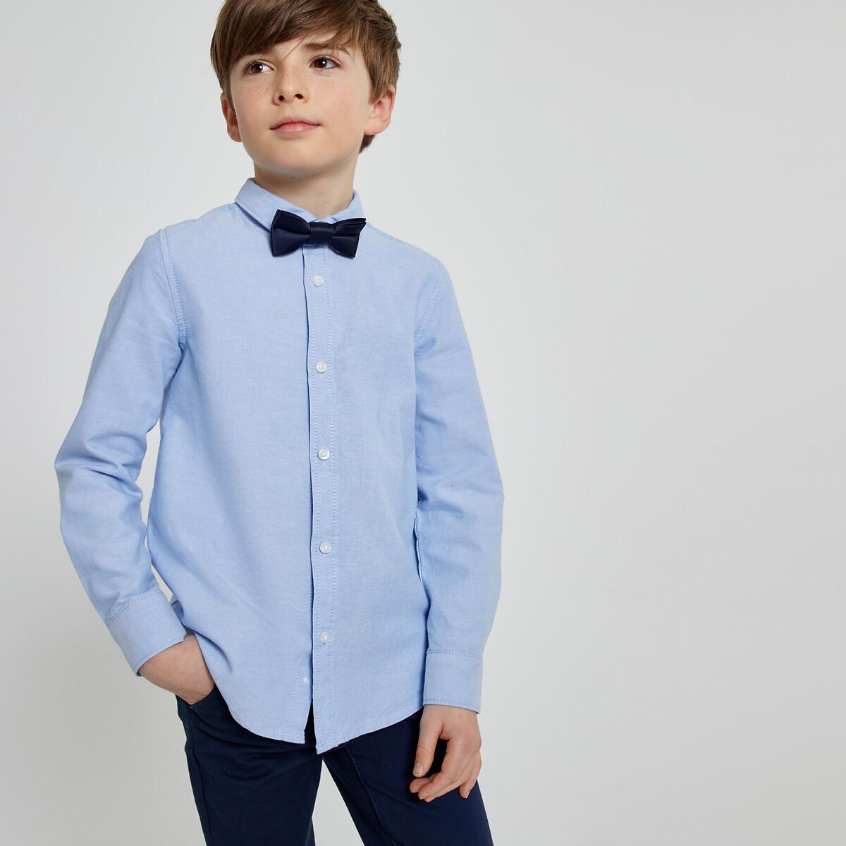 Hemd Mit Abnehmbarer Fliege Jungen Blau 12A von La Redoute Collections