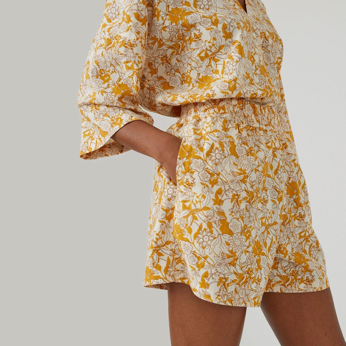 High-waist Shorts Damen Gelb 38 von La Redoute Collections