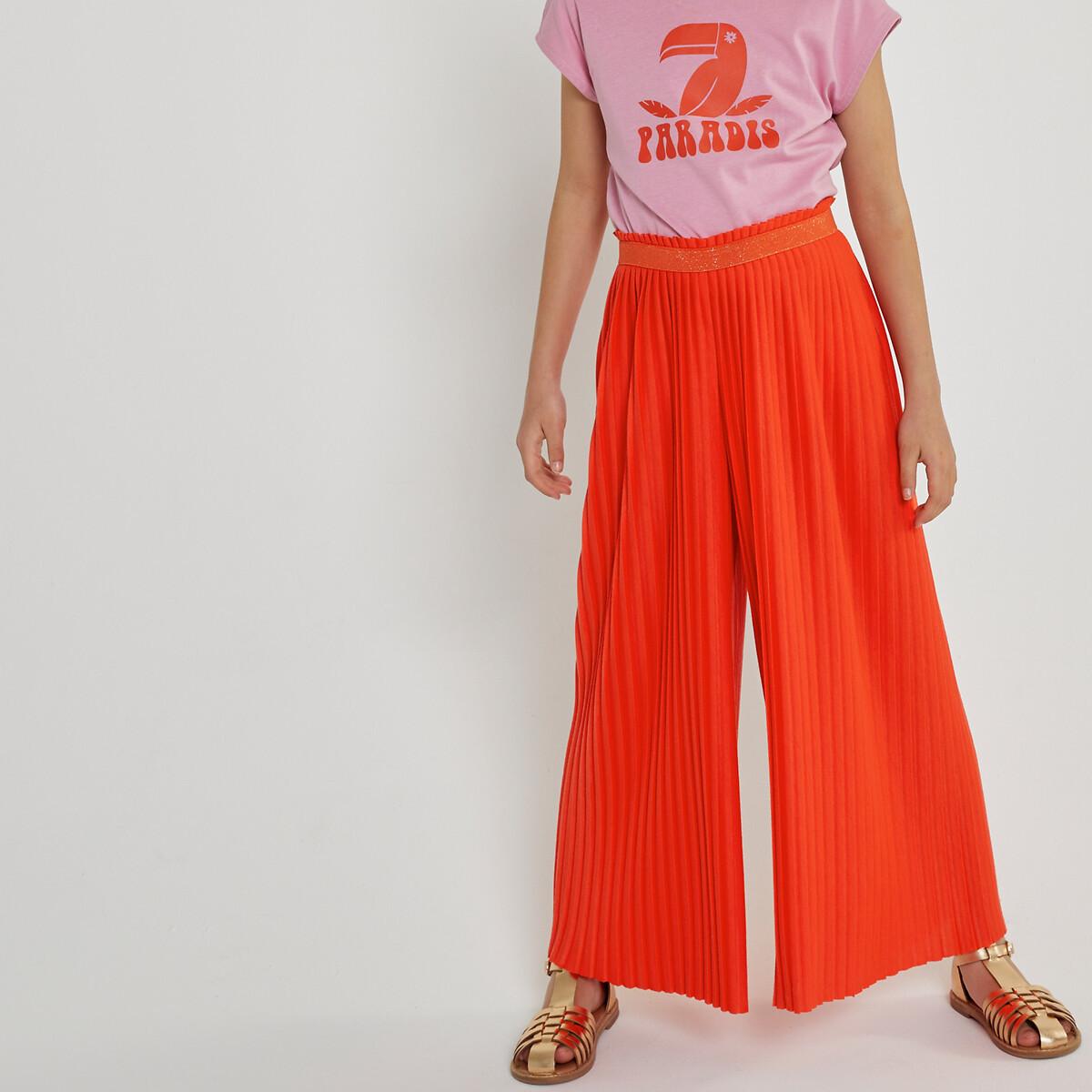 Hose Plissiert Mädchen Orange 3A von La Redoute Collections