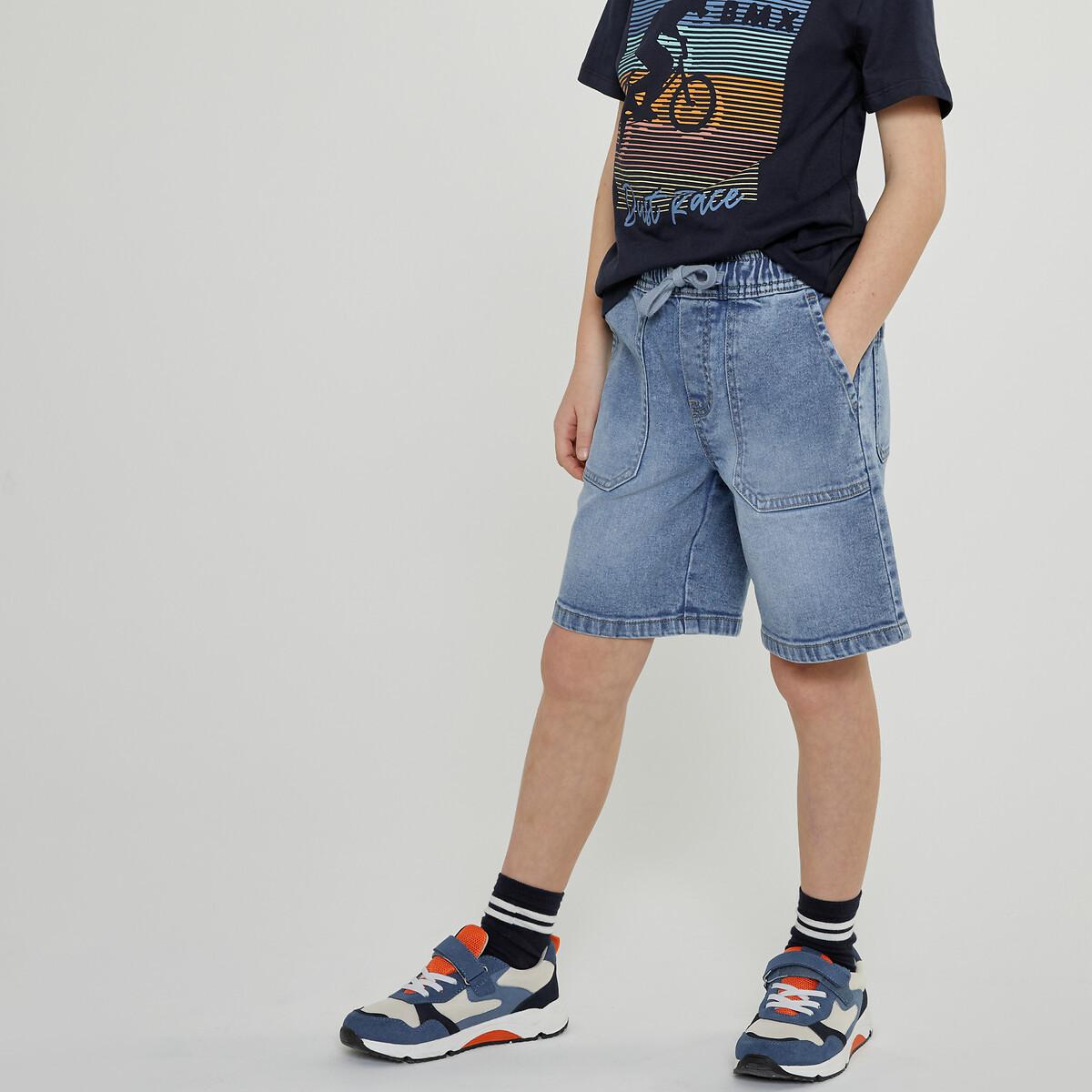 Jeans-bermudas Mit Bindebändern Jungen Blau 118 von La Redoute Collections