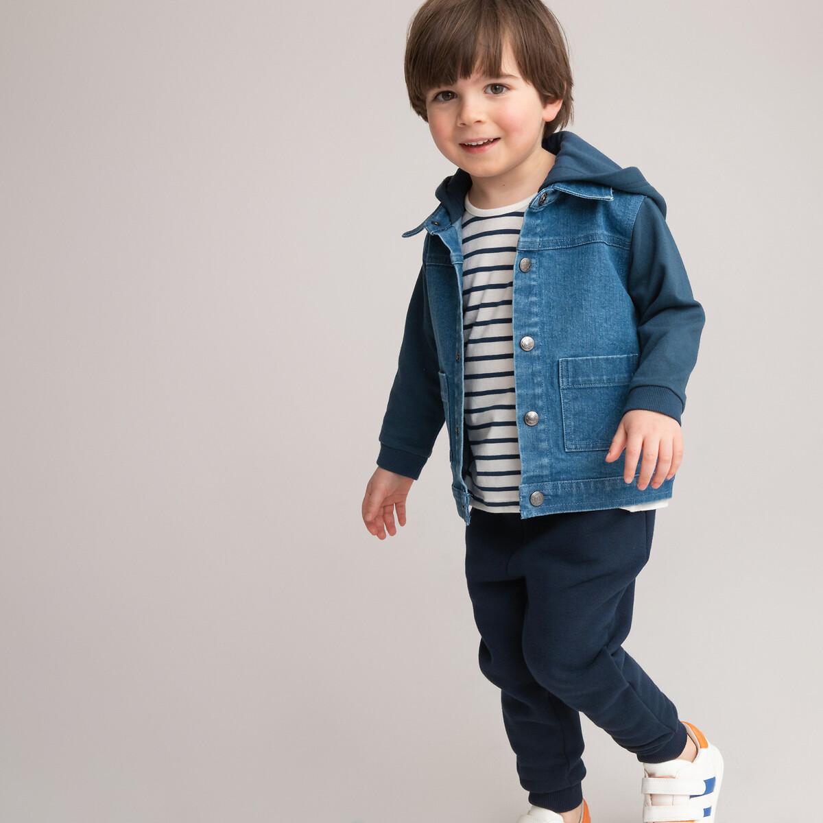 Jeansjacke Mit Sweatware Und Kapuze Jungen Blau 18M von La Redoute Collections