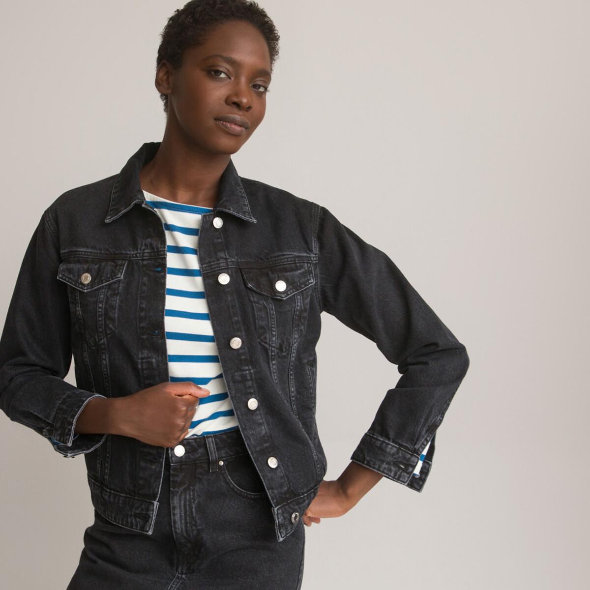 Signature Jeansjacke Damen Schwarz 36 von La Redoute Collections