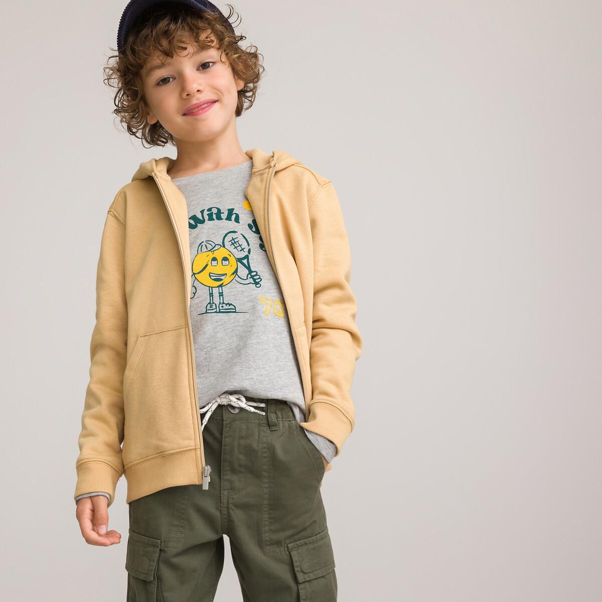 Kapuzensweatjacke Mit Reissverschluss Jungen Beige 126 von La Redoute Collections