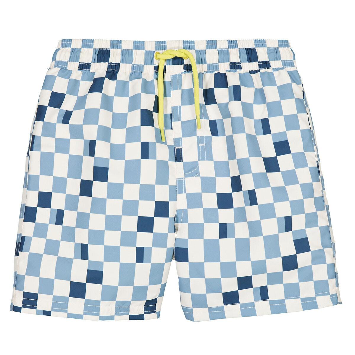 Karierte Bade-shorts Jungen Blau 12A von La Redoute Collections