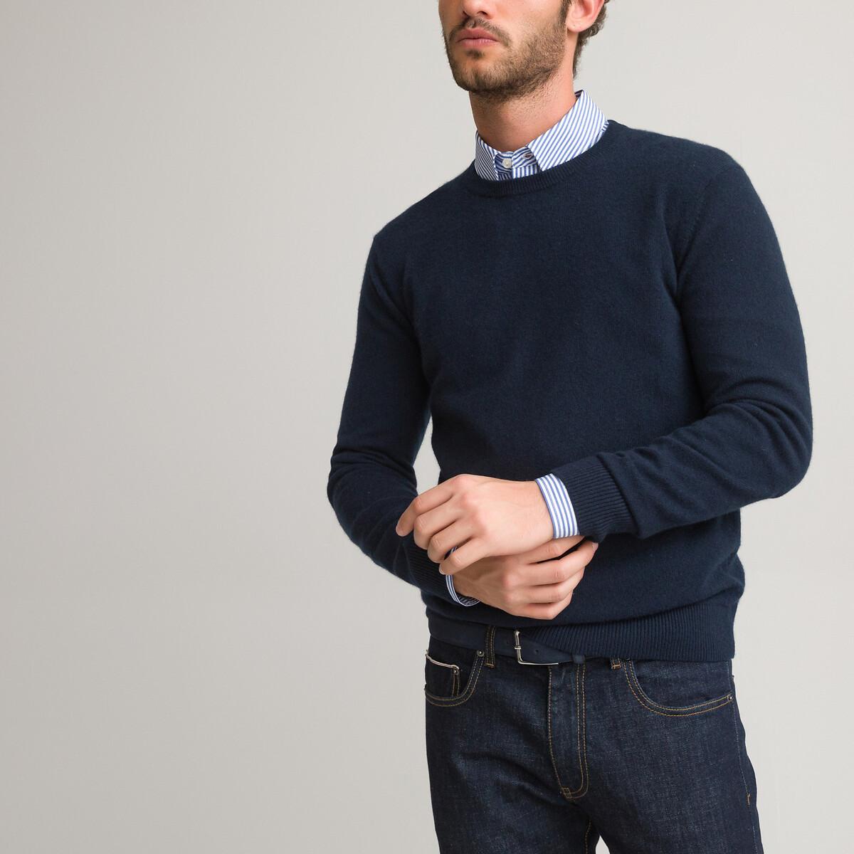 Pullover Aus Kaschmir/wolle Herren Blau M von La Redoute Collections