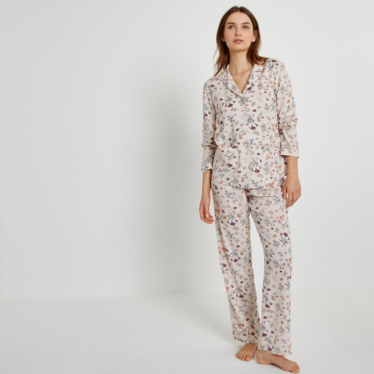 Klassischer Pyjama Damen Weiss Bedruckt 46 von La Redoute Collections