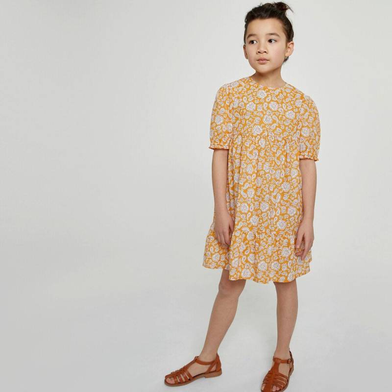 Kleid Mit Kurzen Ärmeln Mädchen Gelb 12A von La Redoute Collections