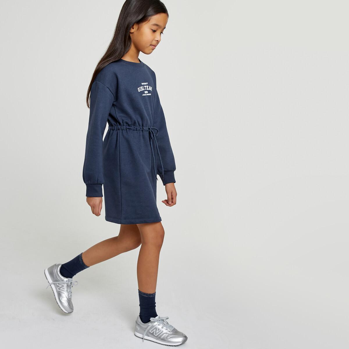 Kleid Mit Langen Ärmeln Mädchen Blau 102 von La Redoute Collections