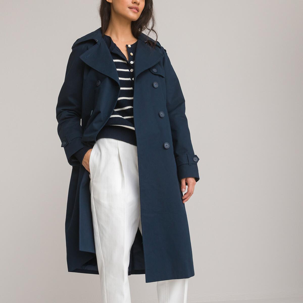 Trenchcoat Signature Damen Blau 32 von La Redoute Collections