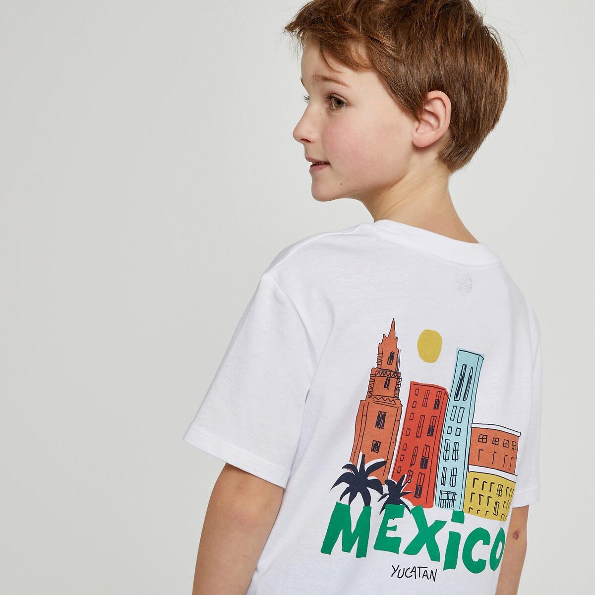 Kurzärmeliges T-shirt Mit Mexico-print Jungen Weiss 126 von La Redoute Collections