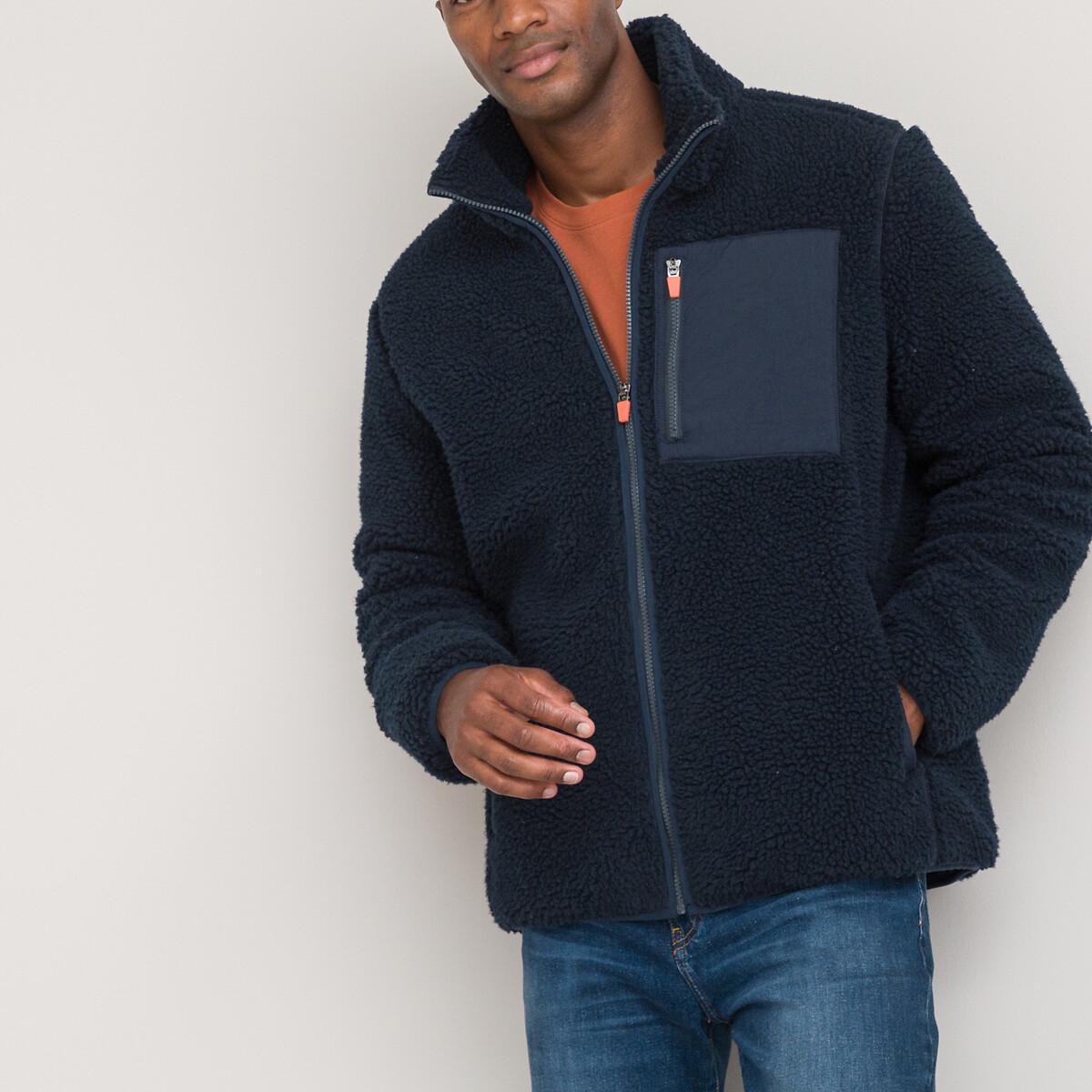 Kurze Sherpa-jacke Mit Stehkragen Herren Blau XXL von La Redoute Collections