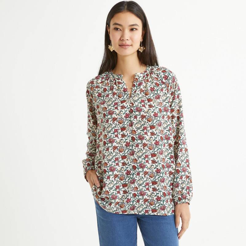 Langärmelige Bluse Mit Blumenmuster & Rundem Ausschnitt Damen  36 von La Redoute Collections