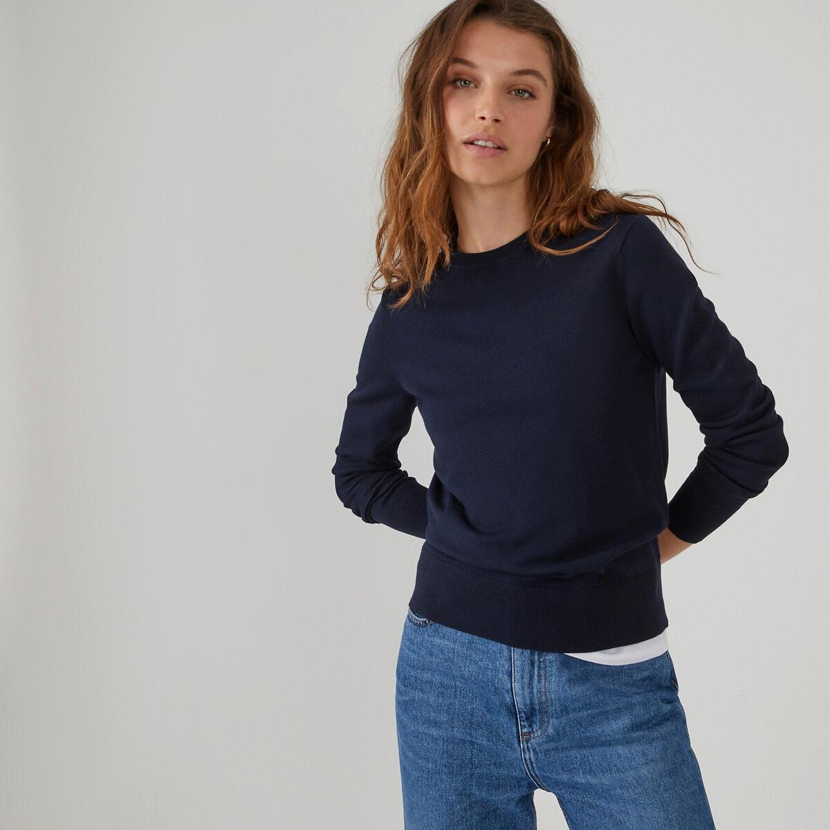 Langärmeliger Pullover Damen Blau XL von La Redoute Collections