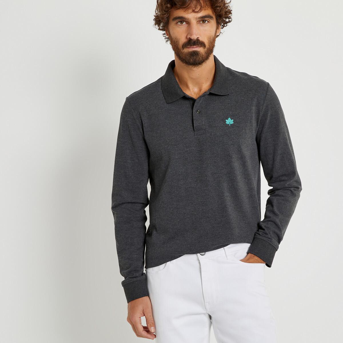 Langärmeliges Poloshirt Herren Grau 3XL von La Redoute Collections