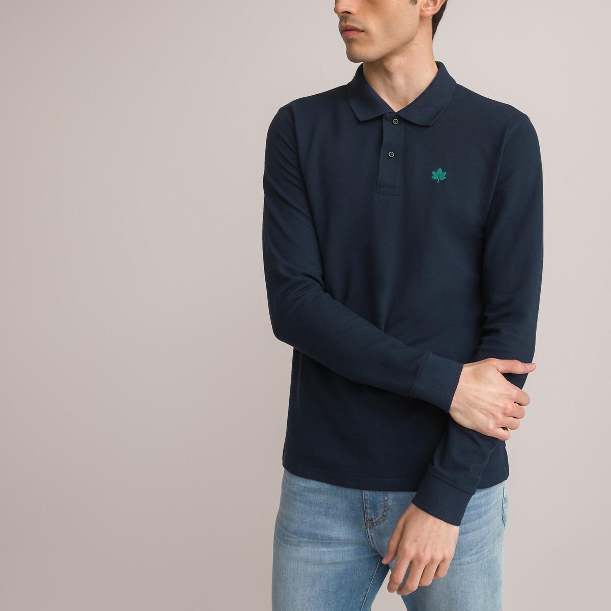 Langärmeliges Poloshirt Herren Blau S von La Redoute Collections